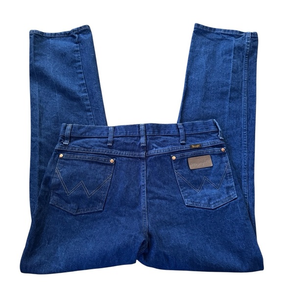 Wrangler Jeans Mens 36X34 Blue Denim 936PWD Cowboy Cut Slim Fit Rodeo - Picture 2 of 6